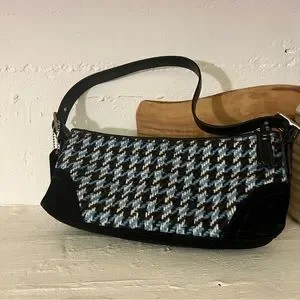 Coach | Bags | Euc Coach Houndstooth Wool Suede Leather